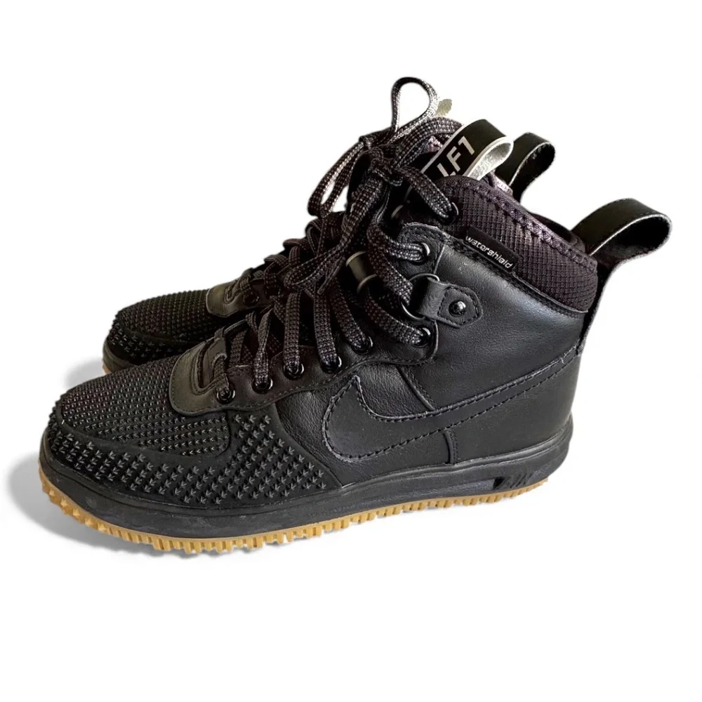 Nike Lunar Force 1 Duckboot Waterproof Sneaker Boots Men’s Size 9 | Black